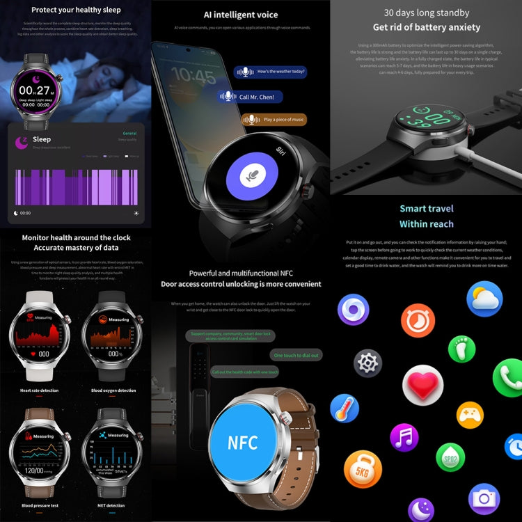 Bluetooth Call Smart Watch with NFC, Heart Rate & Fitness Tracking – 1.53” Touch Screen