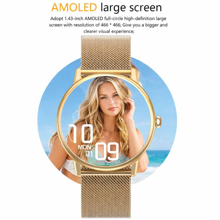 AMOLED Smart Watch with Bluetooth Calling, Heart Rate & 100+ Sports Modes