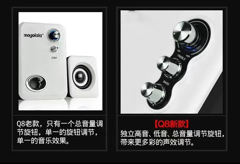 N7 USB PC Speaker with LED Light – 3.5mm Computer Speaker