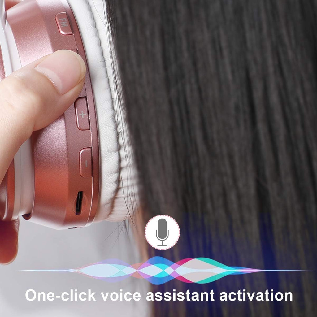 Bluetooth 5.3 Over-Ear Wireless Headphones with Mic – Foldable Stereo by LOBKIN