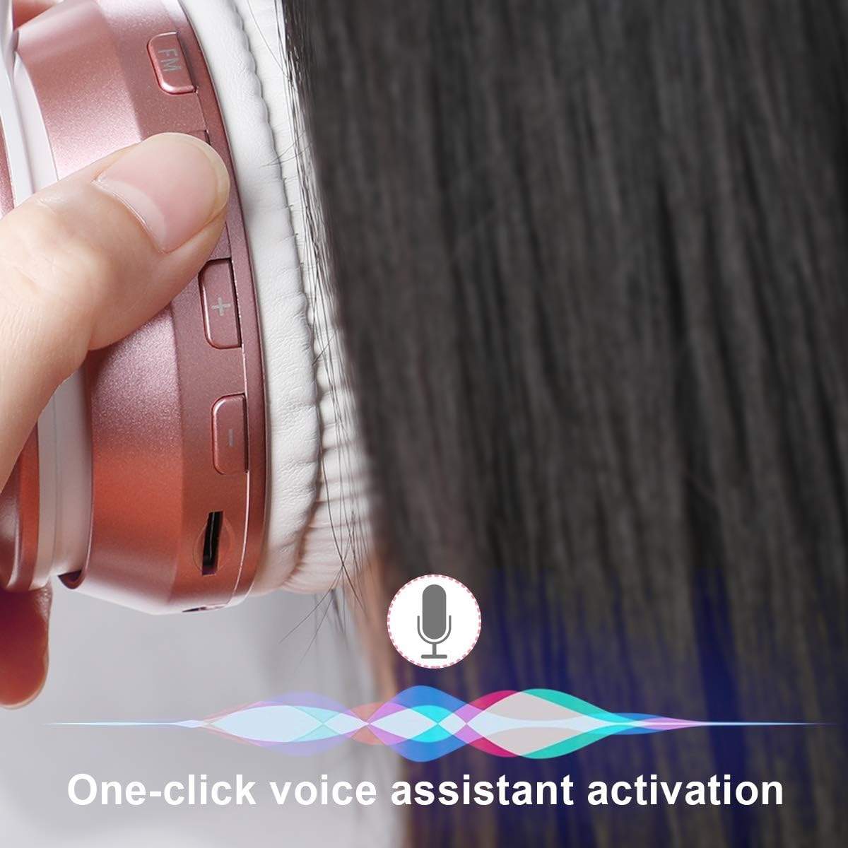 Bluetooth 5.3 Over-Ear Wireless Headphones with Mic – Foldable Stereo by LOBKIN