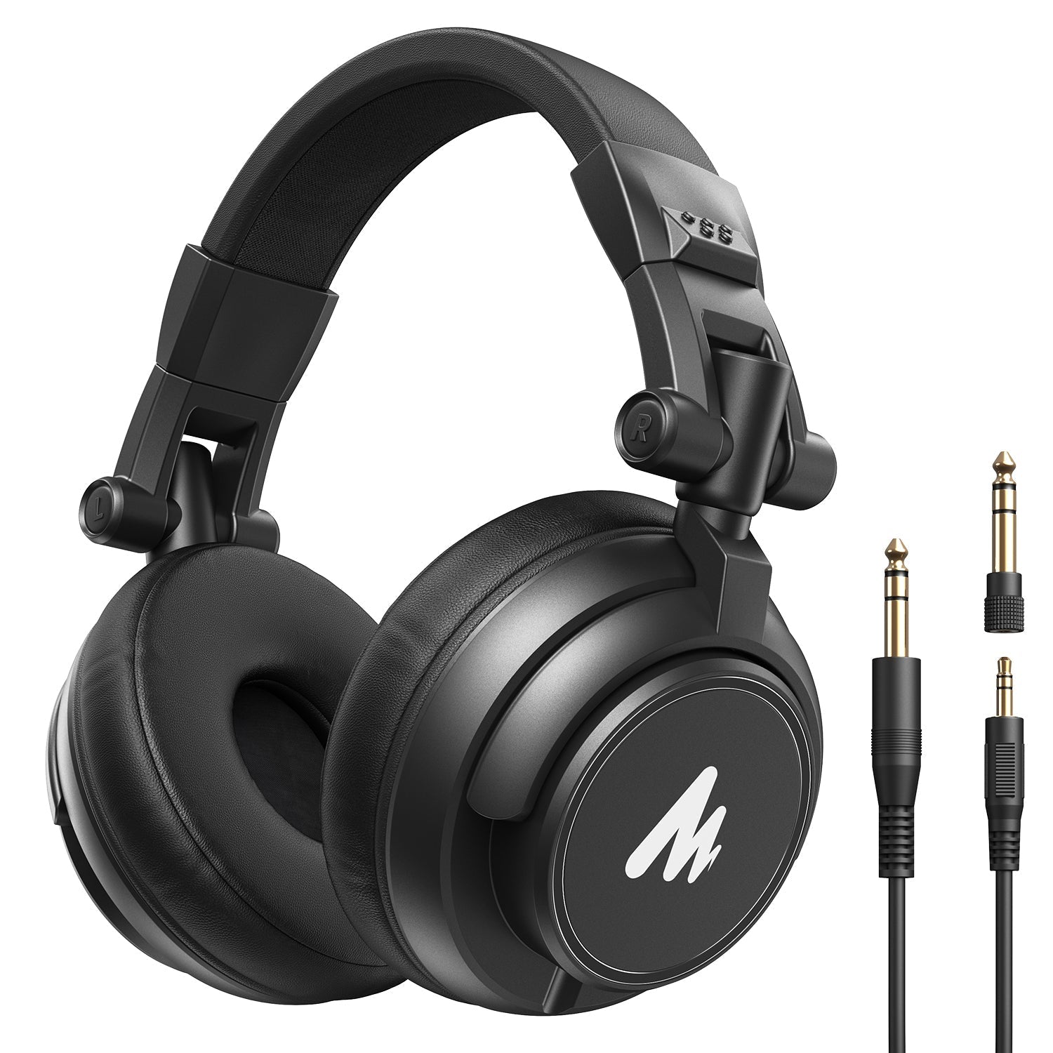 Maono Studio Closed-Back Headphones 50mm – AU-MH601 with 3.5mm & 6.35mm Jack