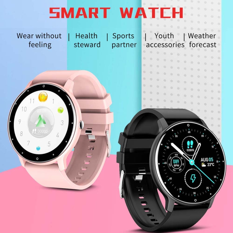 Bluetooth Smart Watch with Heart Rate, SpO₂ & Blood Pressure Monitoring – Mesh Pink
