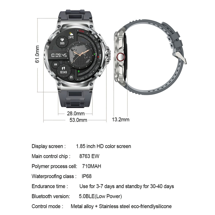 IP68 Waterproof Smartwatch with Heart Rate, Sleep & Bluetooth 5.0 – V69